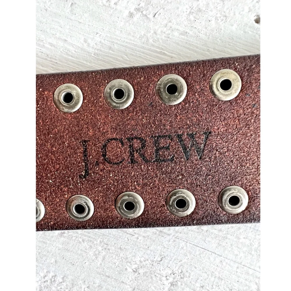 Vintage J. Crew British Leather Belt O-Ring Buckle Made in England - M - Picture 4 of 8